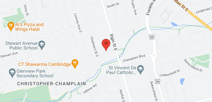 map of 74 -  135 CHALMERS Street S